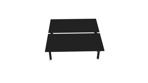 Duo bureau elektrisch zwart -Full black serie - Afbeelding 3