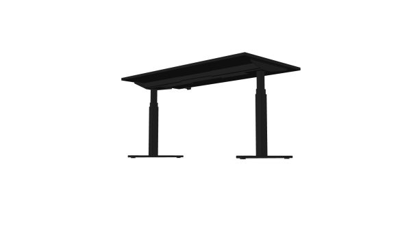 Zit sta bureau zwart elektrisch | Full Black serie - Afbeelding 4