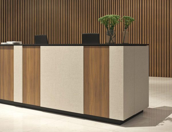 receptiebalie met wandpanelen