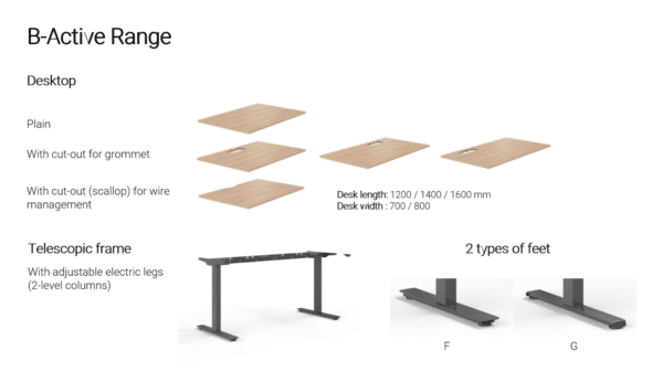 B-Active zit/sta bureau | 140 x 80cm | Houtgroep 1 - Afbeelding 17