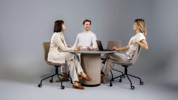 Ronde vergadertafel 4 personen Parthos - Afbeelding 2