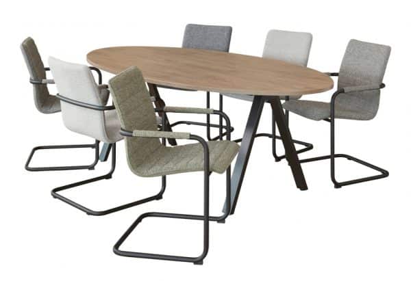 Ovale vergadertafel 220x110cm V220 - Afbeelding 3