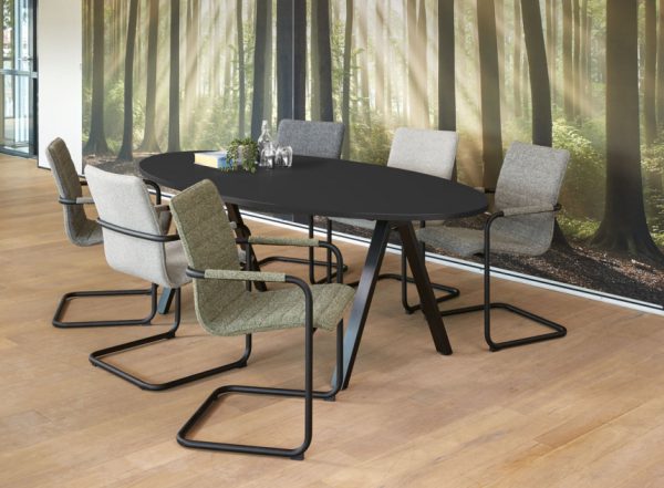 Ovale vergadertafel 220x110cm V220 - Afbeelding 2