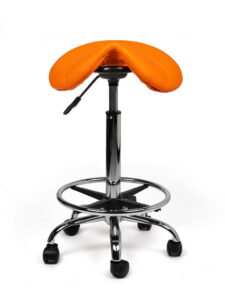 zadelkruk oranje met wieltjes