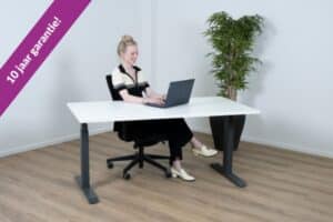 Elektrisch zit sta bureau 160x80cm Professional met label met 10 jaar garantie.