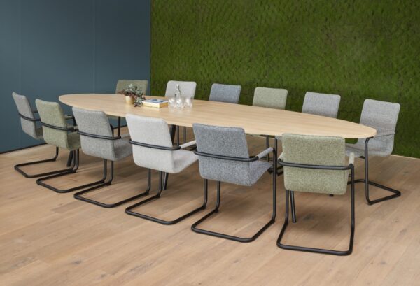Vergadertafel Ellips R90 220 x 110cm