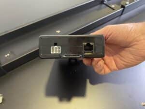 Ingang van het bedieningspaneel op de controlbox. 
