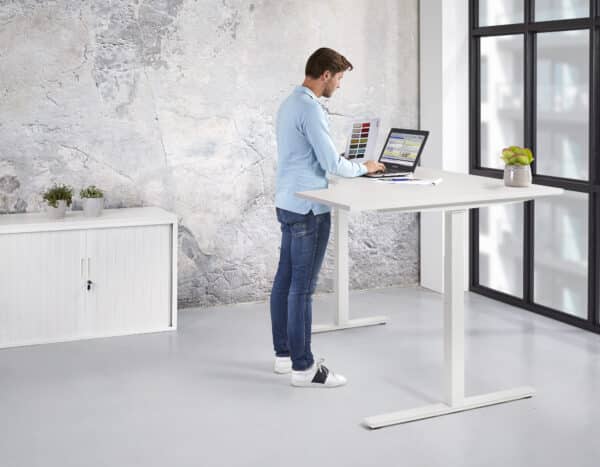 Zit sta bureau 180x80 cm met wingblad - Afbeelding 5