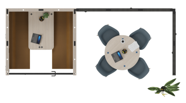 Akoestische overlegcabine met flexplek Room Large+ 07 - Afbeelding 2