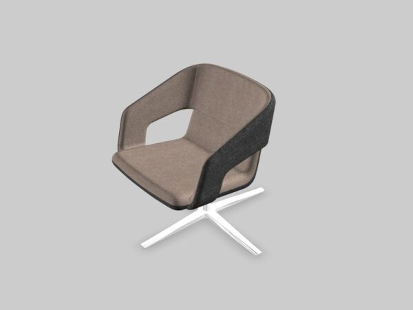 Vergader/loungestoel Twist&Sit aluminium 4-sterframe - Afbeelding 13