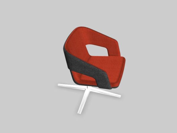 Vergader/loungestoel Twist&Sit aluminium 4-sterframe - Afbeelding 12
