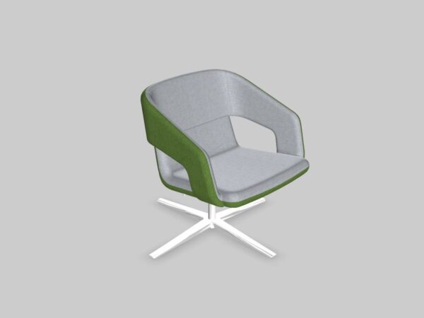 Vergader/loungestoel Twist&Sit aluminium 4-sterframe - Afbeelding 10