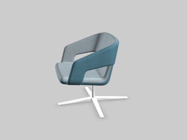 Vergader/loungestoel Twist&Sit aluminium 4-sterframe - Afbeelding 8