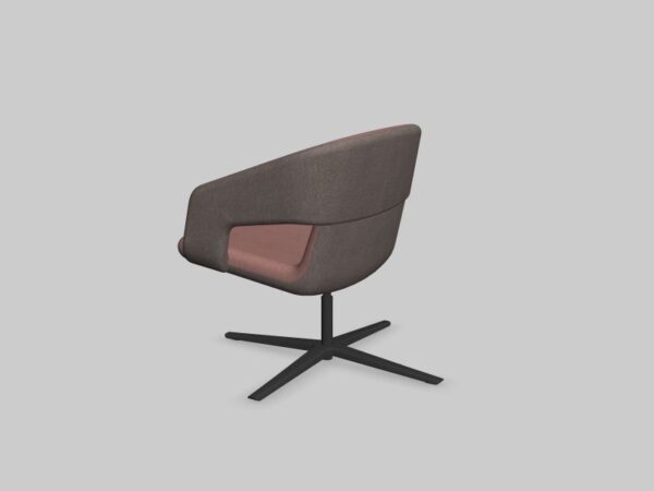 Vergader/loungestoel Twist&Sit aluminium 4-sterframe - Afbeelding 6