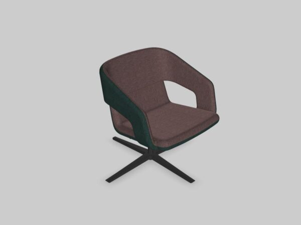 Vergader/loungestoel Twist&Sit aluminium 4-sterframe - Afbeelding 5