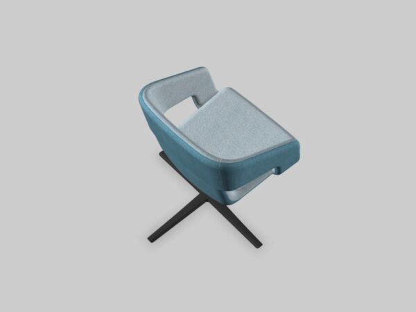 Vergader/loungestoel Twist&Sit aluminium 4-sterframe - Afbeelding 4