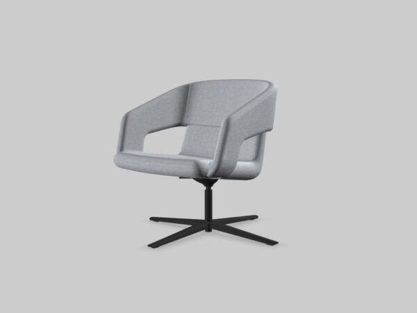Vergader/loungestoel Twist&Sit aluminium 4-sterframe - Afbeelding 2