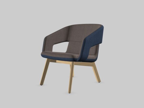Vergader/loungestoel Twist&Sit houten 4-poots - Afbeelding 2