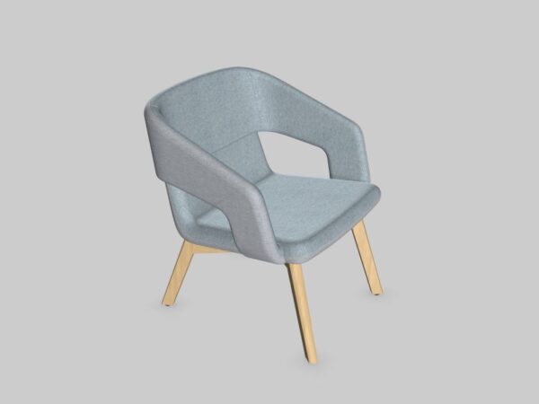 Vergader/loungestoel Twist&Sit houten 4-poots - Afbeelding 3