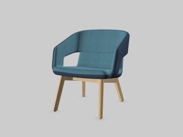 Vergader/loungestoel Twist&Sit houten 4-poots - Afbeelding 4