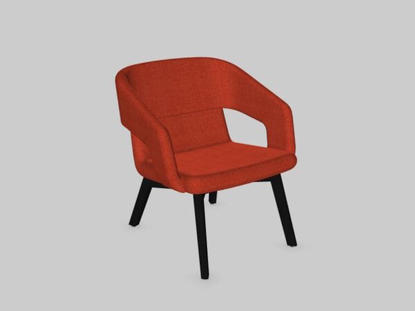 Vergader/loungestoel Twist&Sit houten 4-poots - Afbeelding 8