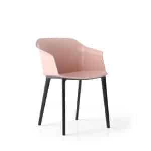 Polytone roze 4 poots ruimtelijk schuin