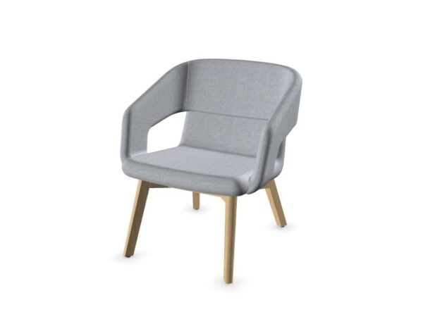 Vergader/loungestoel Twist&Sit houten 4-poots