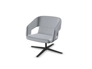 Vergader/loungestoel Twist&Sit aluminium 4-sterframe