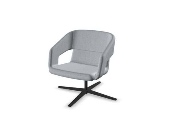 Vergader/loungestoel Twist&Sit aluminium 4-sterframe