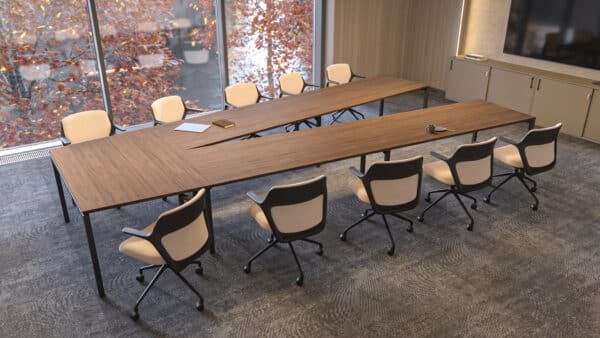 V-vorm vergadertafel 261x195cm Nova-U - Afbeelding 2