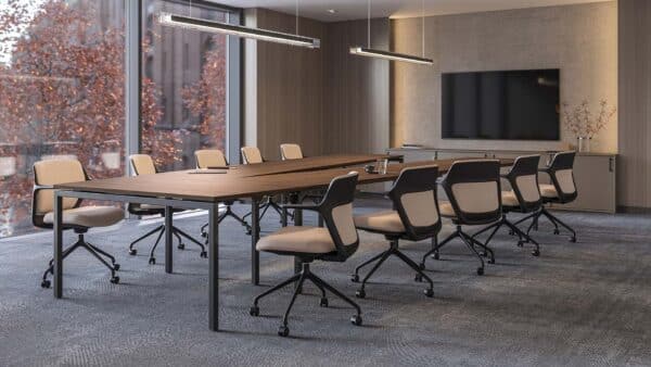 V-vorm vergadertafel 261x195cm Nova-U - Afbeelding 4
