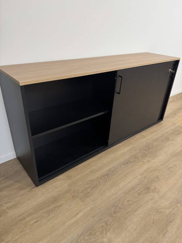 Zwarte schuifdeurkast 160 x 40cm - Afbeelding 6