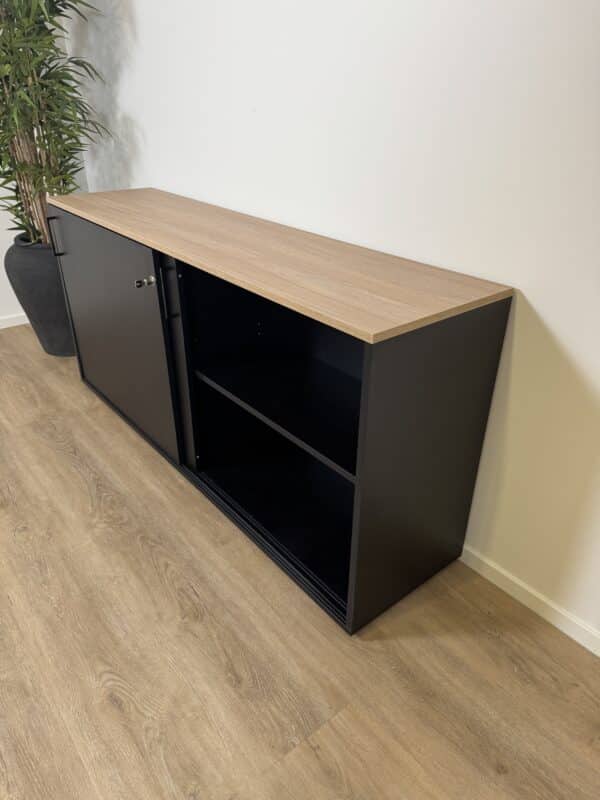 Zwarte schuifdeurkast 160 x 40cm - Afbeelding 7