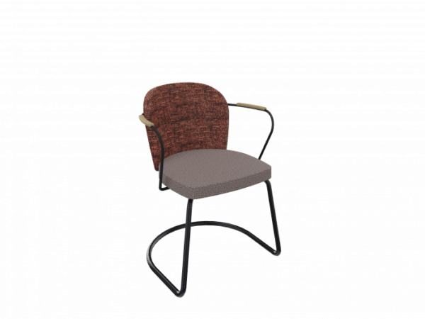 Rondo vergaderstoel met sledeframe HRO3212