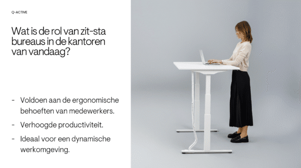 Q-Active zit/sta bureau | 180 x 80cm | Houtgroep 1 - Afbeelding 3