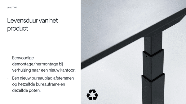 Q-Active zit/sta bureau | 180 x 80cm | Houtgroep 1 - Afbeelding 15