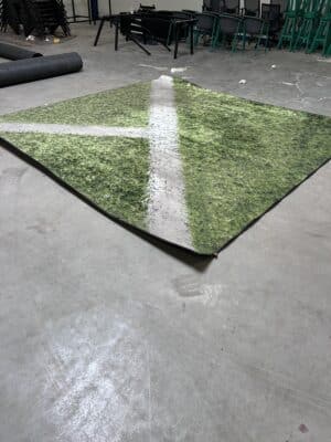 Vloerkleed 350x350cm bedrukt met kunstgras