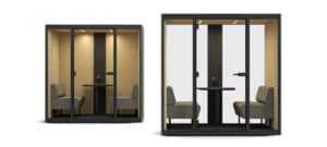 Akoestische overlegcabine Sonus M houtgroep 1