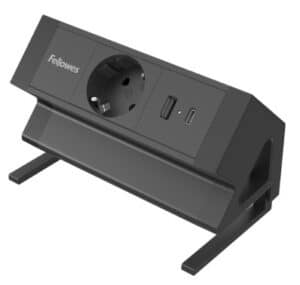 Zwarte Powerdock Desk Up 2.0 Filex 1x 230V + USB-A/C.