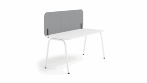 Middengrijze scheidingswand bureau PET-vilt Round