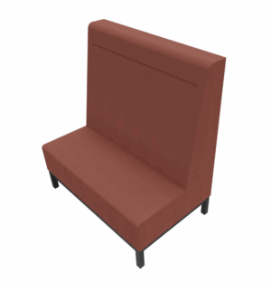 Treinbank 120x77x135cm Base met metalen poten in het roze.