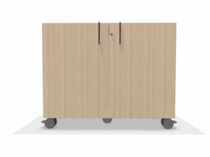 Verrijdbare draaideurkast 100x47x72cm Choice met slot en wielen.