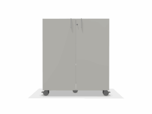 Grijze verrijdbare draaideurkast 100x42x107cm Choice