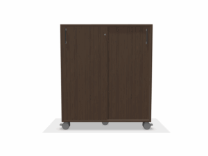 Donker houten verrijdbare schuifdeurkast 100x40x107cm Choice.