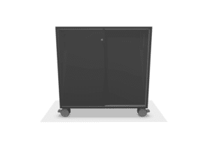 Antracieten verrijdbare schuifdeurkast 80x40x81cm Choice met wielen.