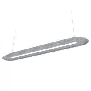 Lichtgrijze akoestische plafondlamp 180x26cm Make Up Feltouch