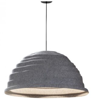 Grijze Akoestische hanglamp Ø90cm Topolight Feltouch.