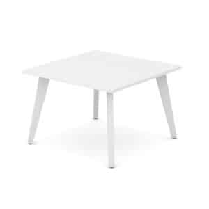 Witte vierkante koffietafel Amber met vier poten.