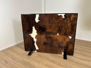Privacyscherm met echte koeienhuid 150xH120cm