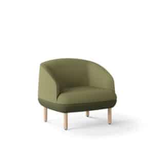 Groene loungestoel Kopa met twee kleuren groen.